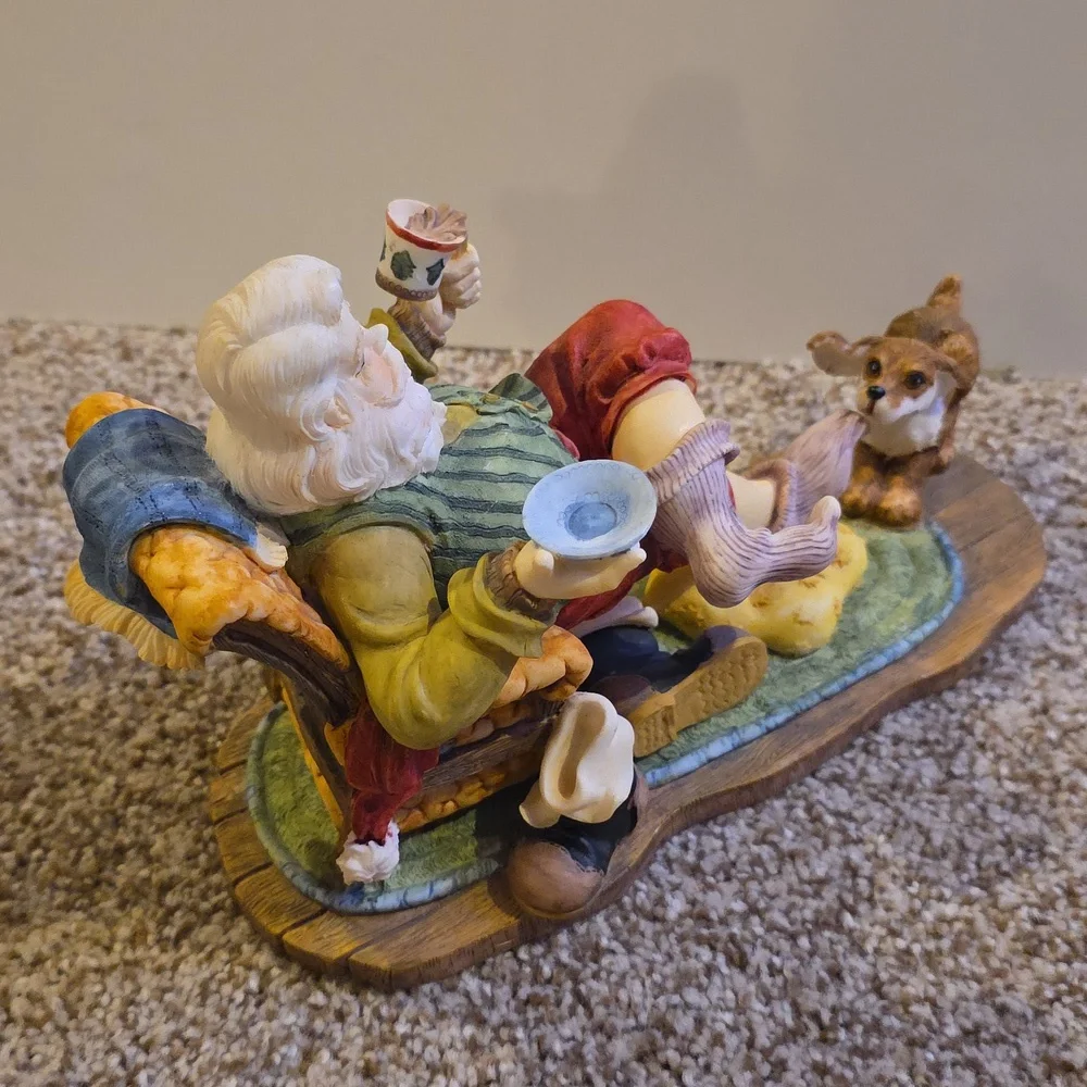 Santa Claus Figurine with Dog